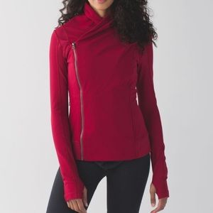 Lululemon red zip up workout Bhatki jacket